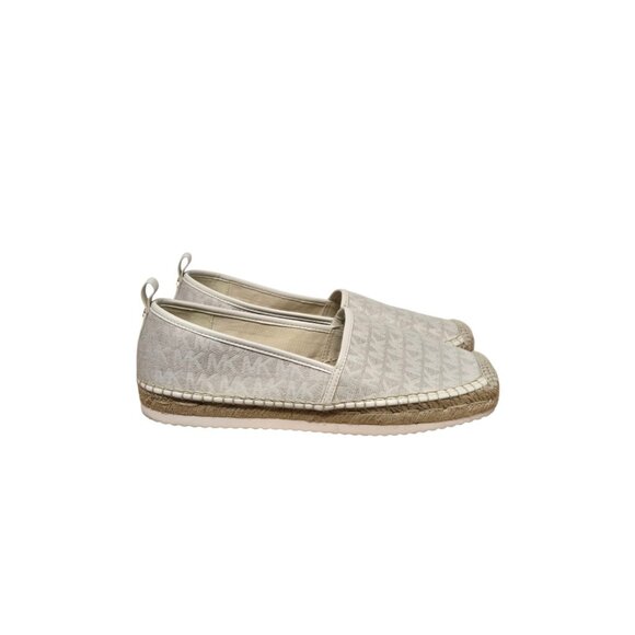 Michael Kors Womens Size 9 Lenny Logo Jaquard Espadrilles Slip On Platform - Picture 3 of 8